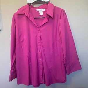 Dress Barn Women’s Pink Button Up Blouse